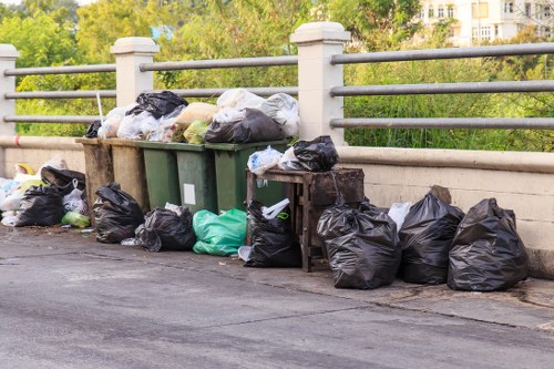 Variety of garden waste being collected in Rotherhithe