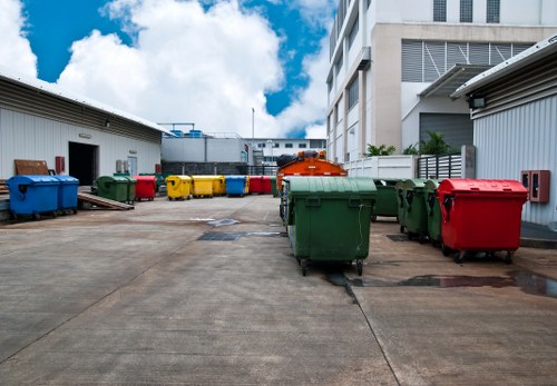 Professional waste removal team at work