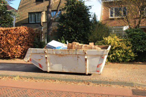 Construction site cleanup in Rotherhithe
