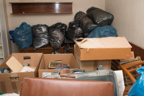 Recycling center in Rotherhithe handling different waste types